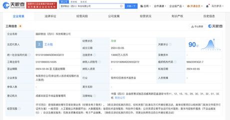 國研科技集團在四川成立數創公司 注冊資本1.3億加持科技中介服務新賽道